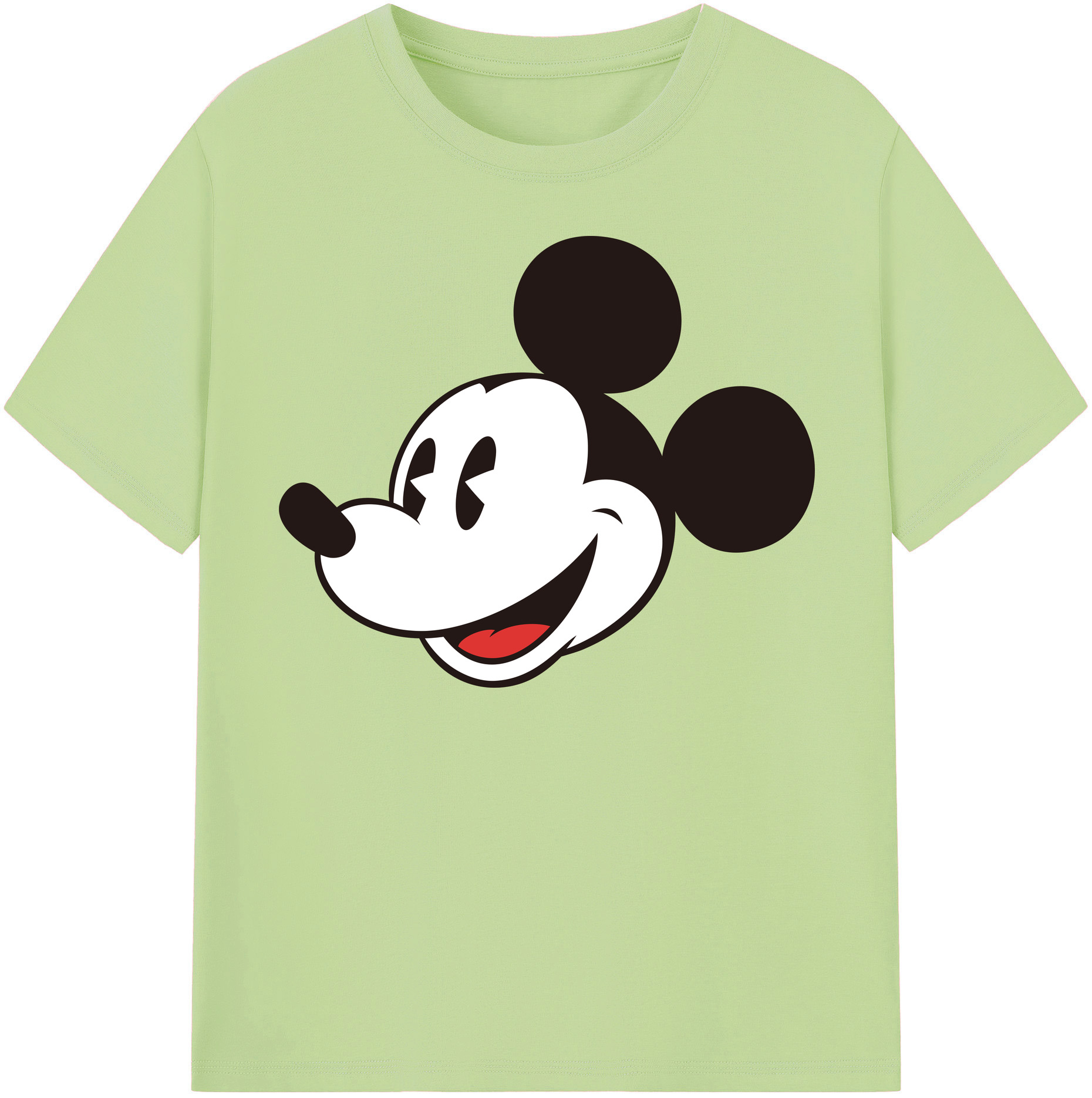 （画像用） ミッキーマウス Mickey Mouse 綿100％半袖Tシャツ（フロントプリント）